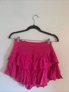 Rock N Rags Sunshine Daydream Hot Pink Ruffle Skort Size Small
